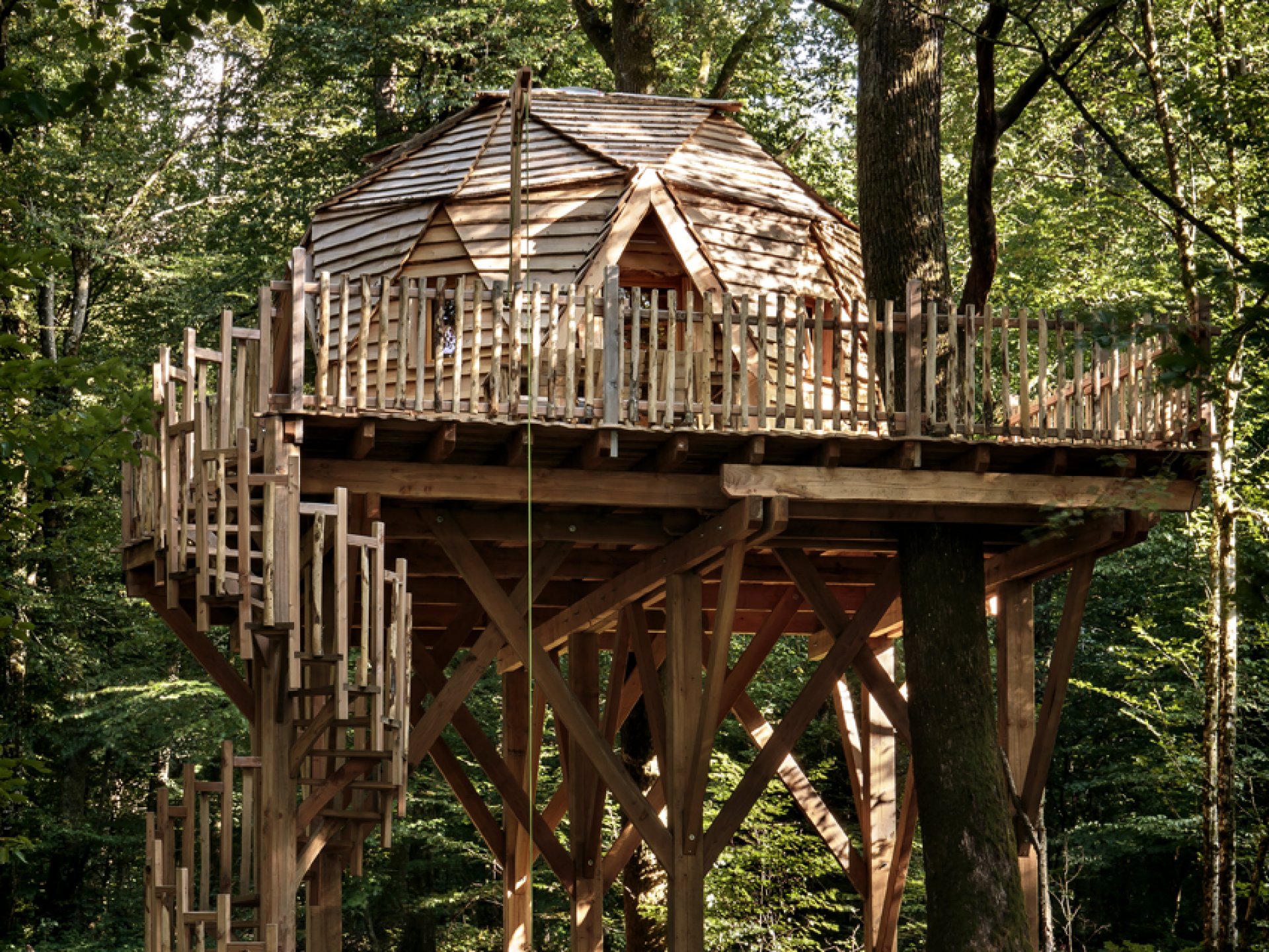 Cabane Dôme - Cabane dans les arbres Franche-Comté (Bourgogne-Franche