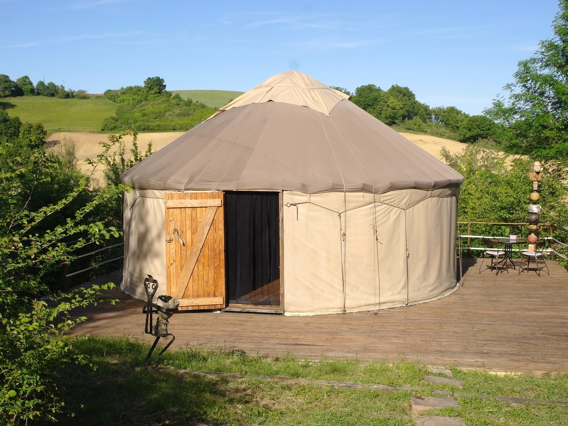 Le Cri de la Yourte Yourte Aquitaine (Nouvelle Aquitaine) hebergement insolite dormir bulle